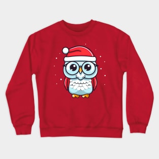 Cute Owl Santa Claus Crewneck Sweatshirt